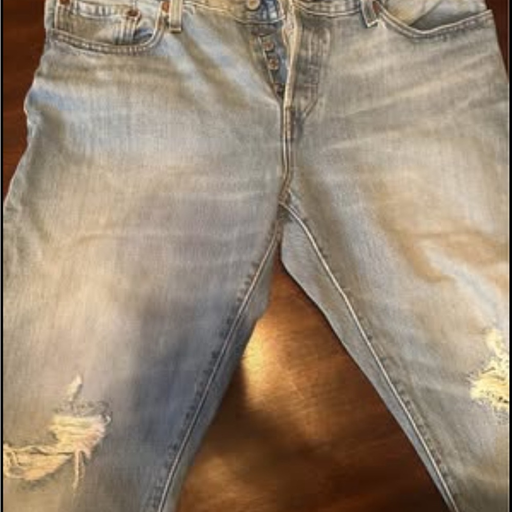 Light Blue Distressed Jeans